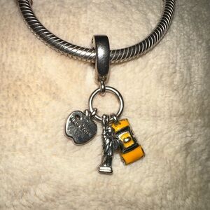 Pandora Symbols of New York City Dangle 🍎🗽🚕 ALE 925  Retired #797198ENMX